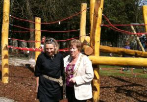 Lucy Grout and Mayor Ann Norman