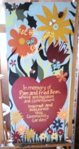 Pam Bean's plaque