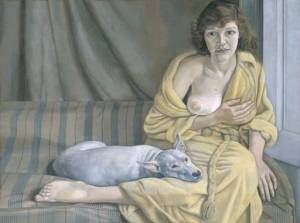 Girl with a white dog