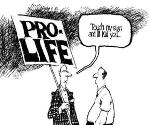 Pro life protest