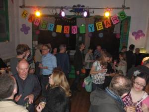 Residents awaiting the arrival of Vinod & Meena 