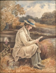 Victorian watercolour circa 1840 reputed to be John Clare Artist unknown  