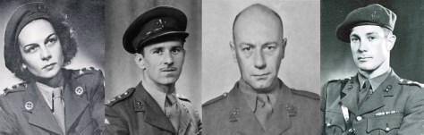 Lt Jacqueline Nearn CdeG, MBE, Capt Michael Trotobas, Capt Edward Zeff MBE, CdeG, Capt Ronald Taylor